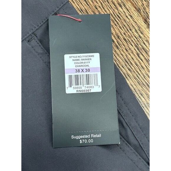 Union Bay Rainier UB Tech Travel Pants Fixed Waistband UPF50 Gray Size 38X30 NWT - Picture 5 of 9